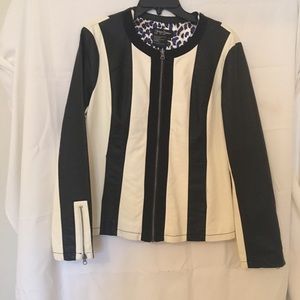 Black & White Leather Like Prosper & Devine Jacket